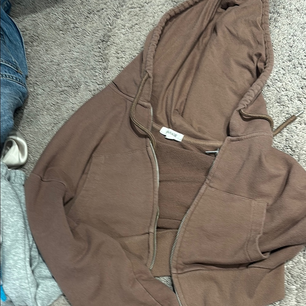 Garage Tan Zip-Up Hoodie